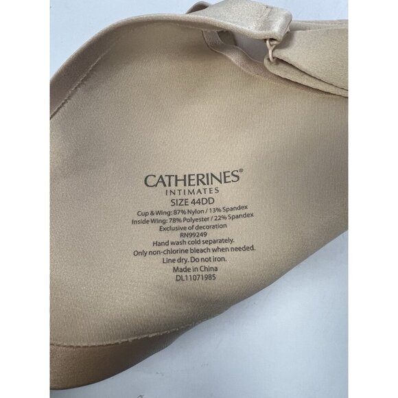 Catherines Intimates Full Cover Plus Bra 44DD Nude Wirefree RN99249 - Picture 3 of 3
